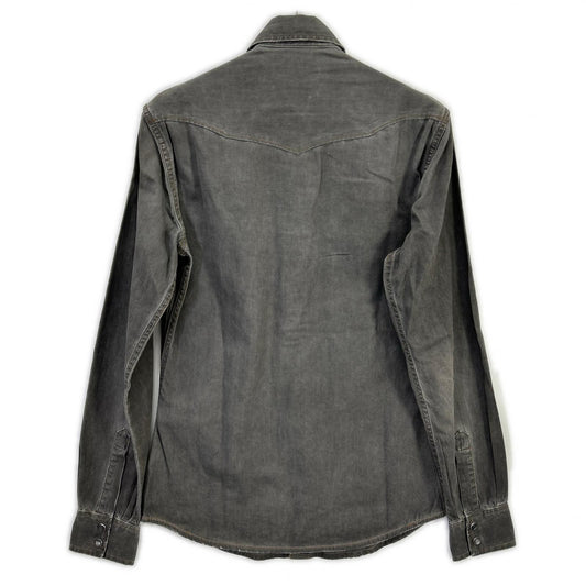 DOLCE&GABBANA Sicilia Western Denim Shirt Gray Size 39