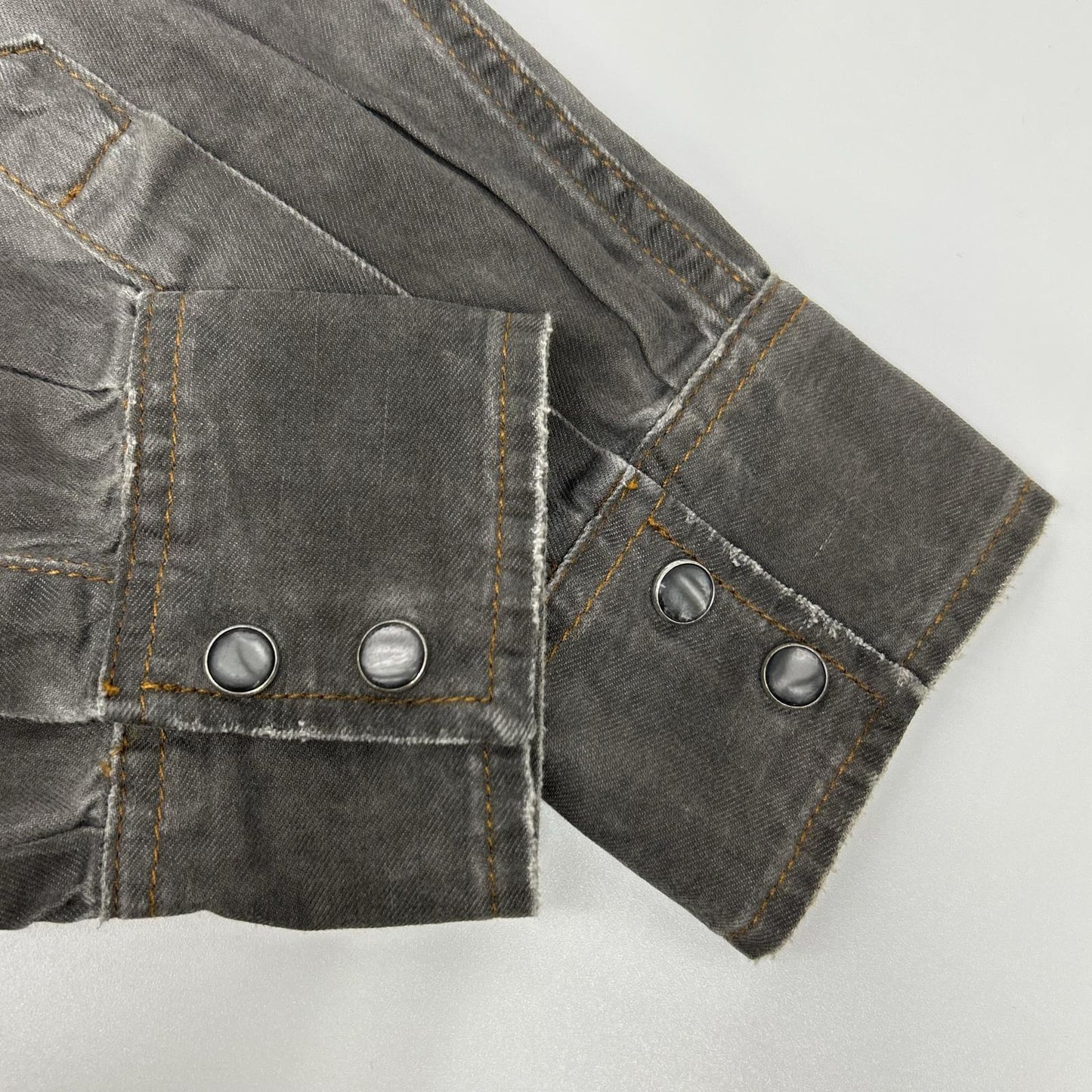 DOLCE&GABBANA Sicilia Western Denim Shirt Gray Size 39