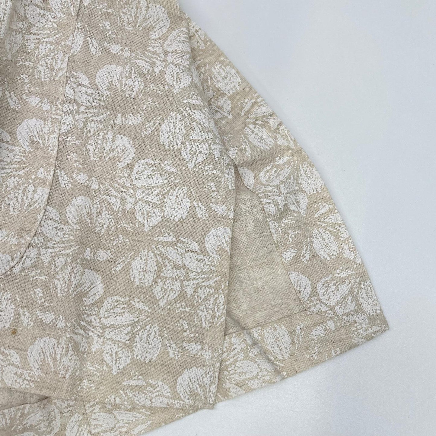 CORALLO Linen Blend Floral Single Jacket Beige Size 46