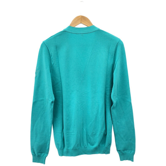 GUCCI Blue Crest Logo Cotton Knit Cardigan 216268 Size L
