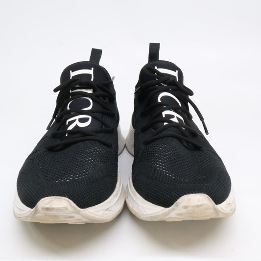 DIOR B25 Black Neoprene Technical Runner Sneakers Size EU 42