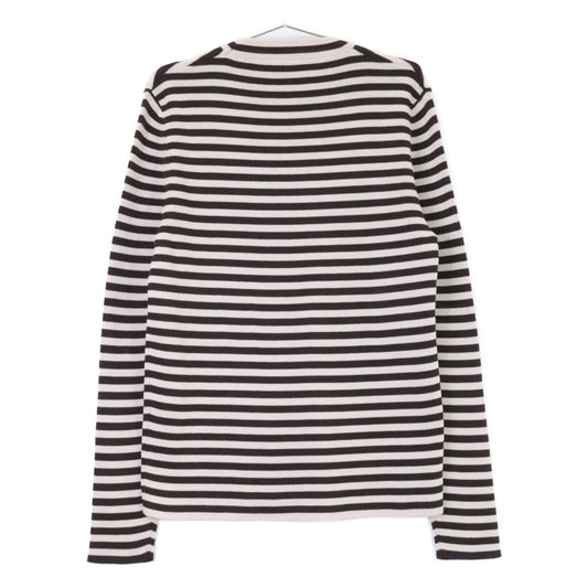 PRADA Brown/Beige Border Logo Wool Sweater Size 50