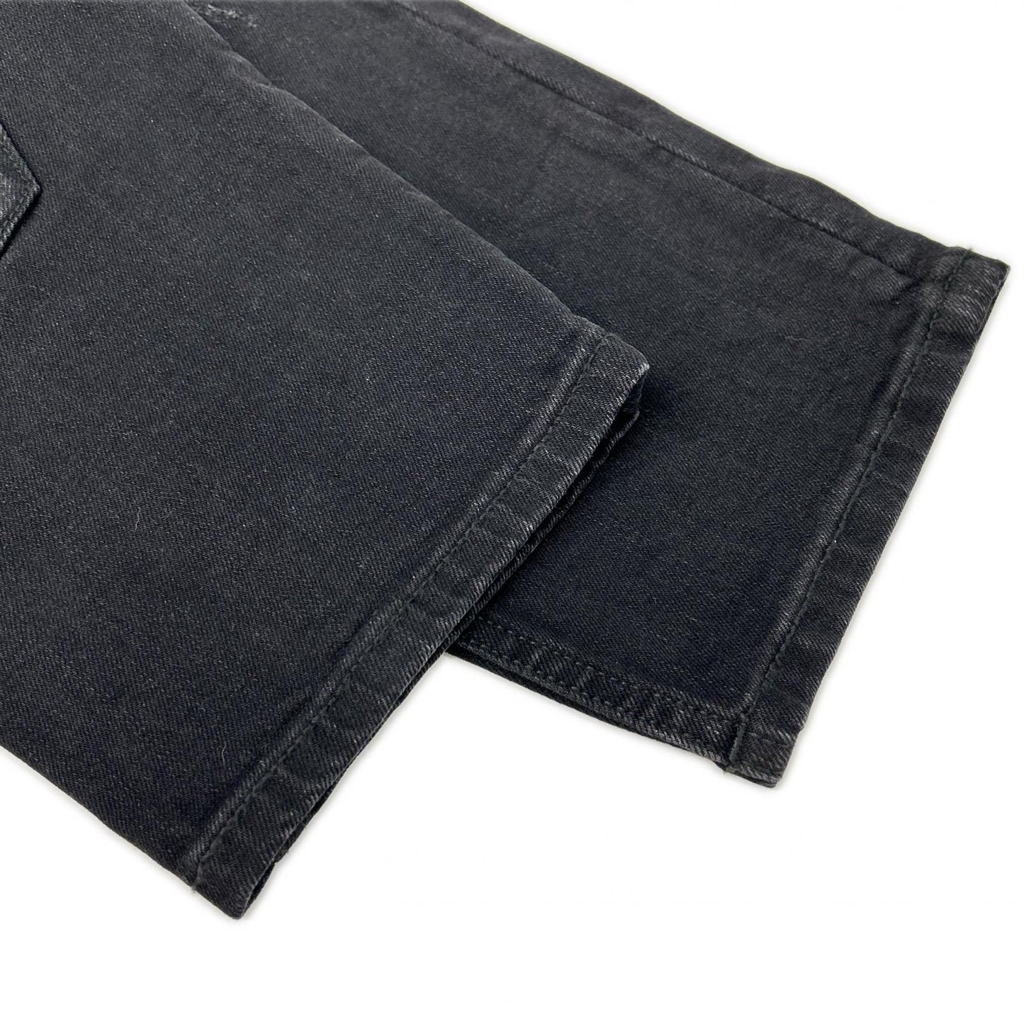 EVISU Multi-Pocket Multi-Paint Cropped Jeans Black Size 30