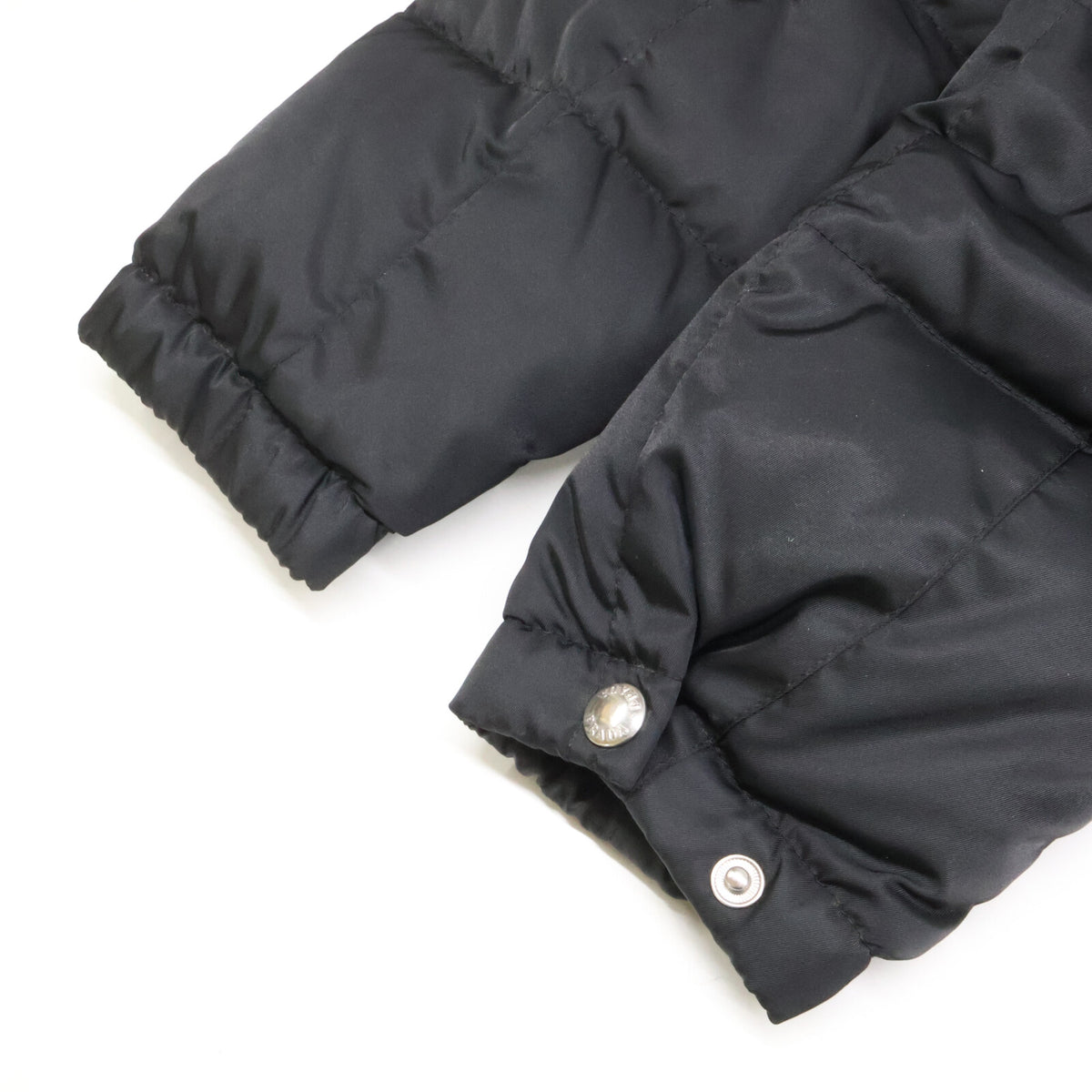 PRADA SGX176 Nutria Fur Lined Hooded Jacket Black Size S