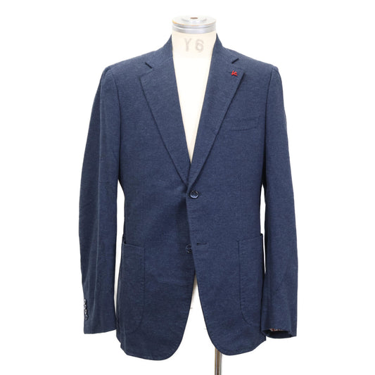 ISAIA Cotton 2B Single Casual Jacket Blue