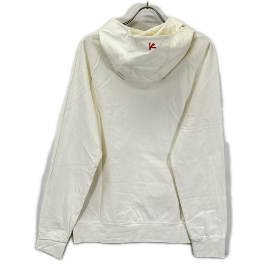 ISAIA MCF013 White Stretch Cotton Pullover Hoodie Size L