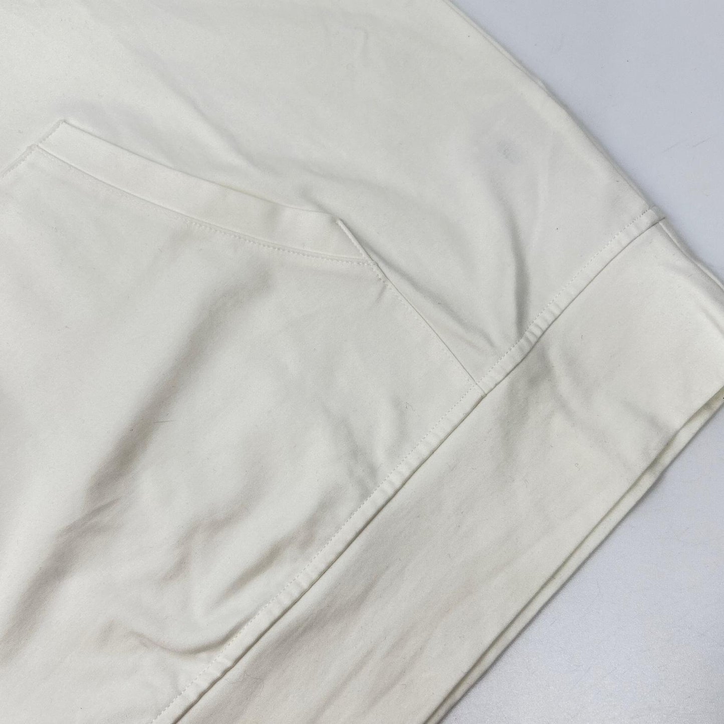 ISAIA MCF013 White Stretch Cotton Pullover Hoodie Size L