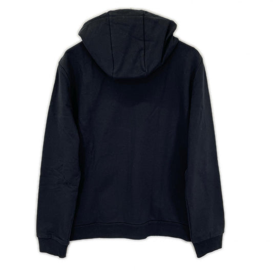 PRADA Black Rubber Logo Hybrid Hooded Jacket Size L