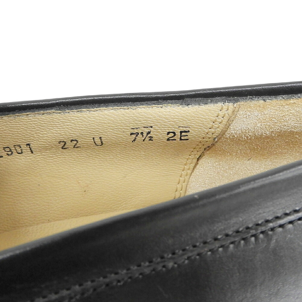 SalvatoreFerragamo Leather Penny Loafers Black Size 7 1/2 2E