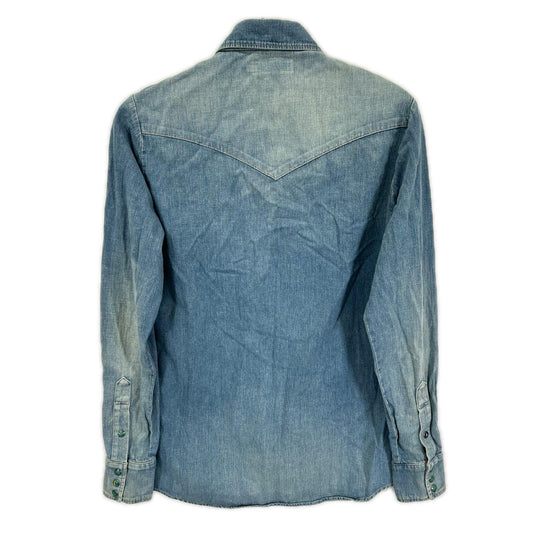 HYSTERIC GLAMOUR 0213AH06 Vintage Denim Shirt Size S