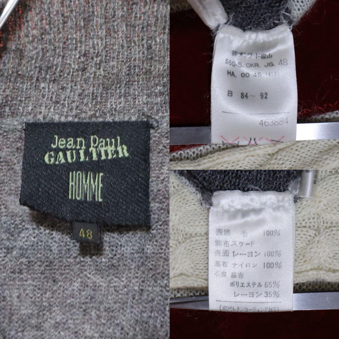 Jean Paul Gaultier HOMME Coated Paneled Knit Size 48