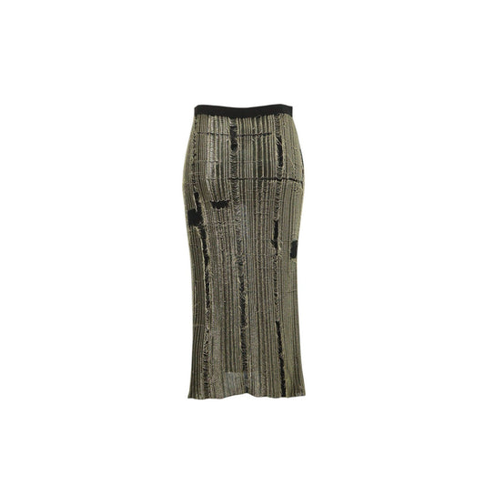 Maison Martin Margiela 2016 S/S Gold Black Skirt Size M
