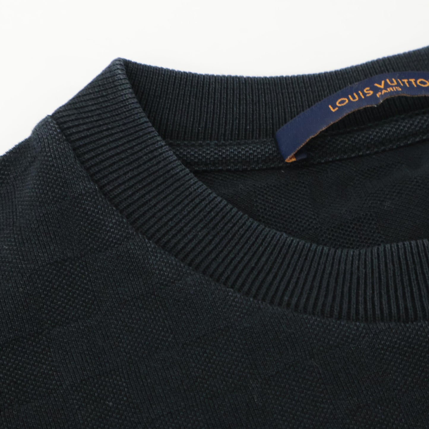 LOUIS VUITTON Damier Pocket T-Shirt Navy Size S