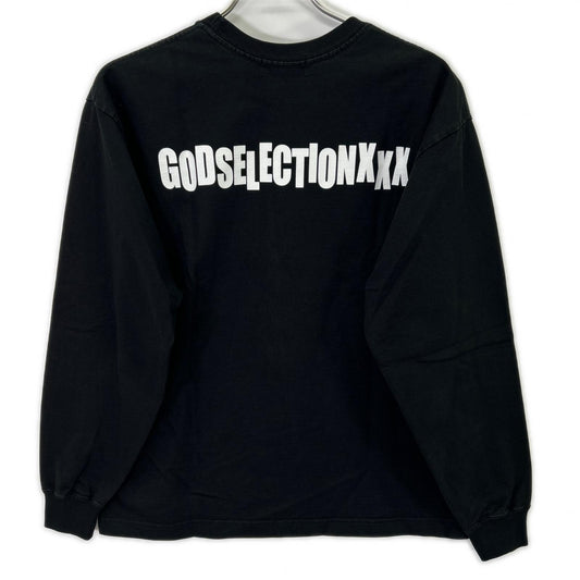 GOD SELECTION XXX 24AW Black Print Long Sleeve Shirt Size S