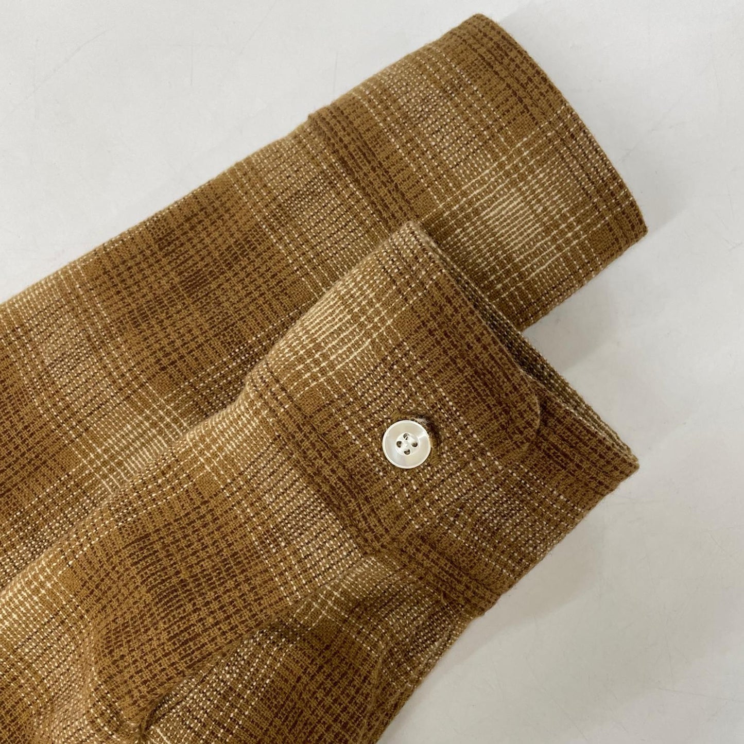 STANDARD CALIFORNIA Brown Wool Check Shirt Size S