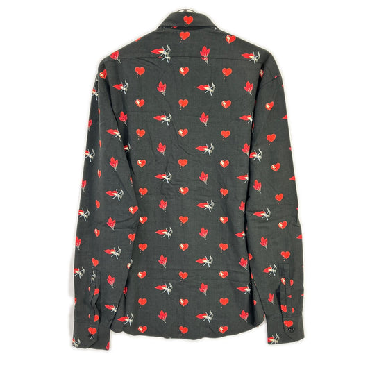 SAINT LAURENT PARIS FW17 No Smoking Shirt Black Size 39
