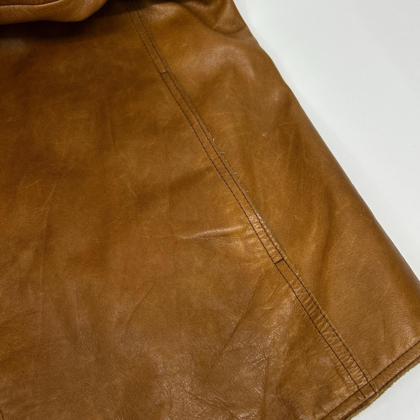 GAP 00s Old Cow Leather Zip Jacket Brown