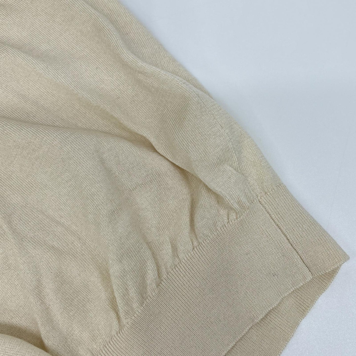 LANEUS Ivory Silk Cashmere Turtleneck Sweater Size 46