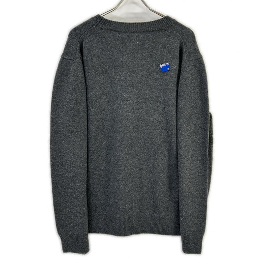 ADER error Dark Gray Wool Signature Crewneck Sweater Size XL