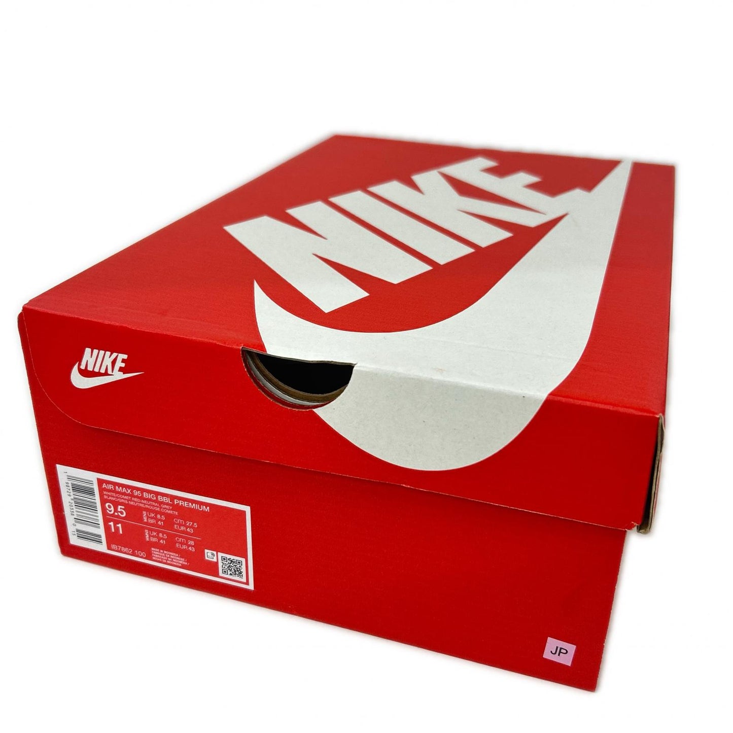 NIKE Air Max 95 Big Bubble Sneakers White/Red Size 27.5