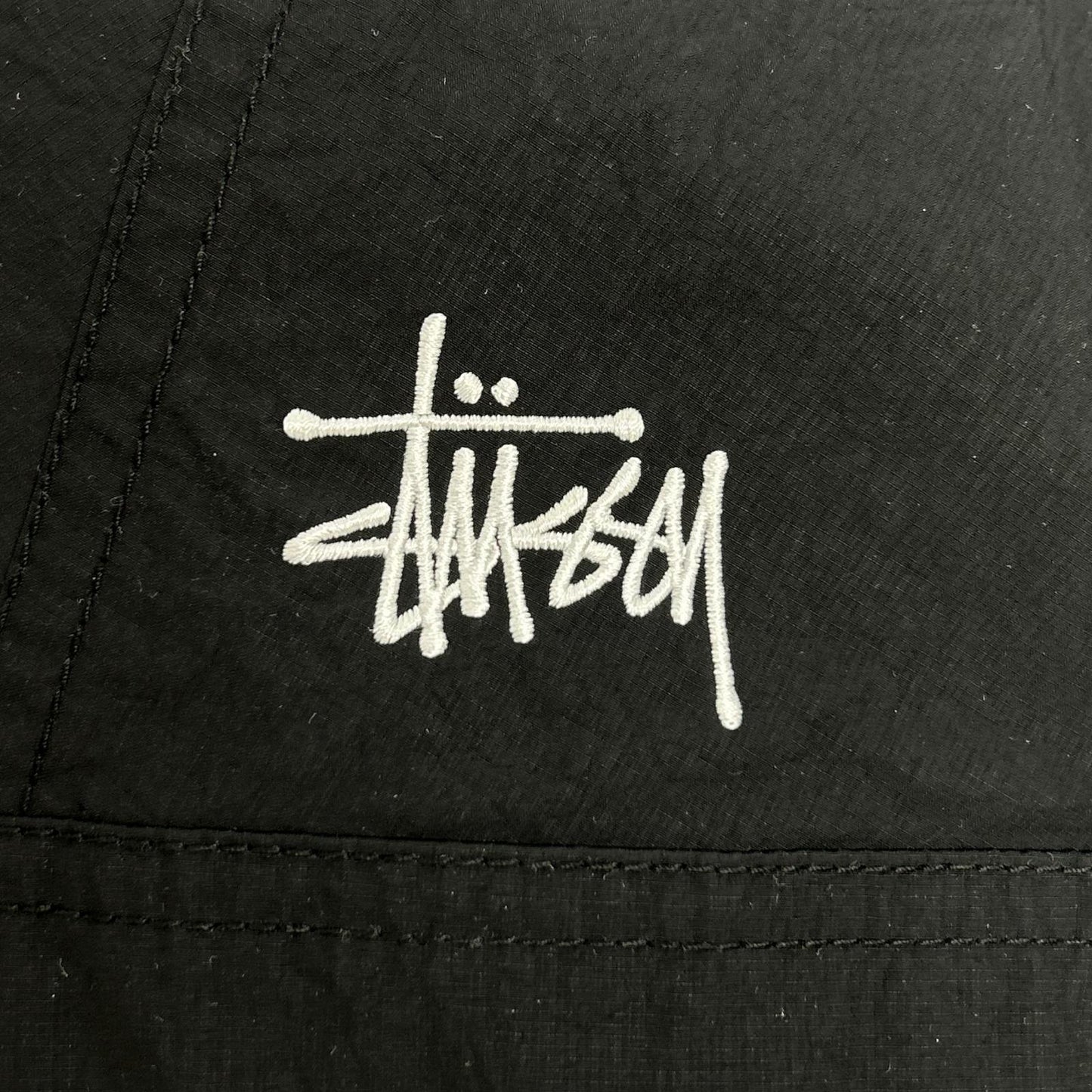 stussy Black Nylon Warm Up Pullover Jacket Size XL
