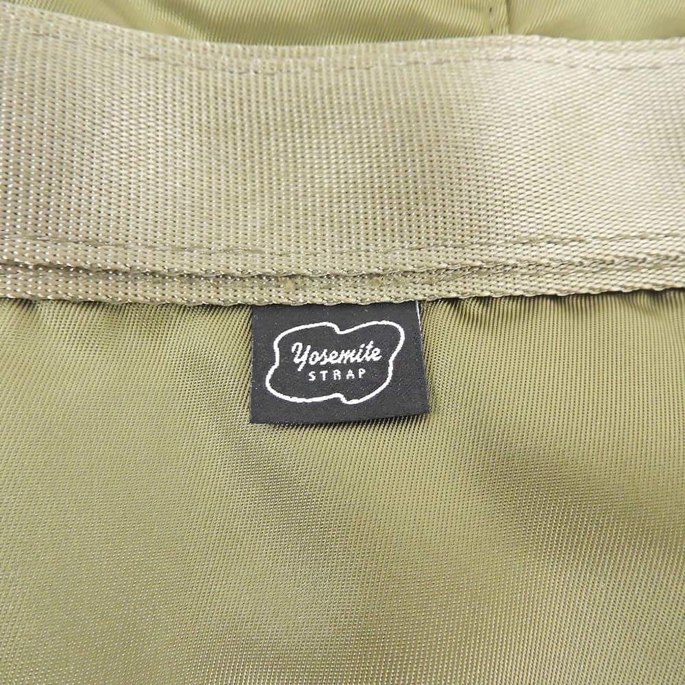 Yosemite Khaki Nylon Drawstring Tote Bag Green Size M
