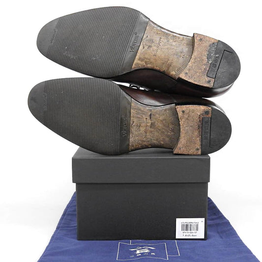 SANYOYAMACHO Genrokuro Punched Cap Toe Shoes Brown Size 7F