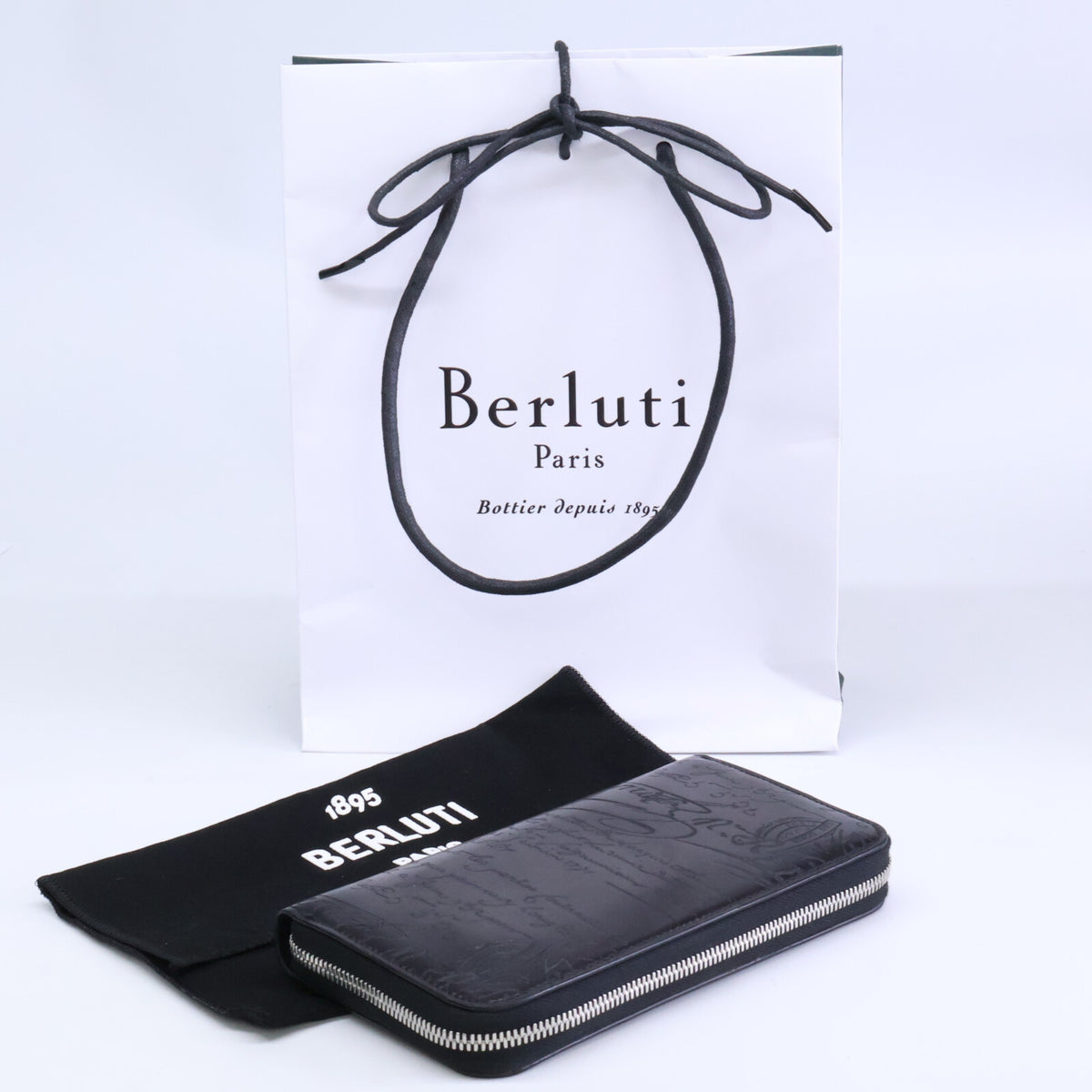 BERLUTI Venezia Calf Leather Itauba Long Wallet