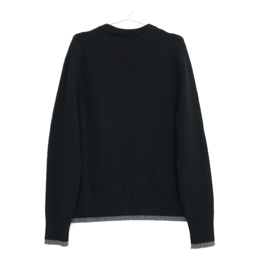 DIOR Atelier Logo Embroidered Crewneck Sweater Navy Size S