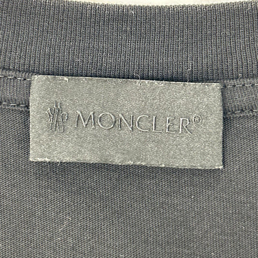 MONCLER 22SS Flocked Logo Cotton T-Shirt Black Size S