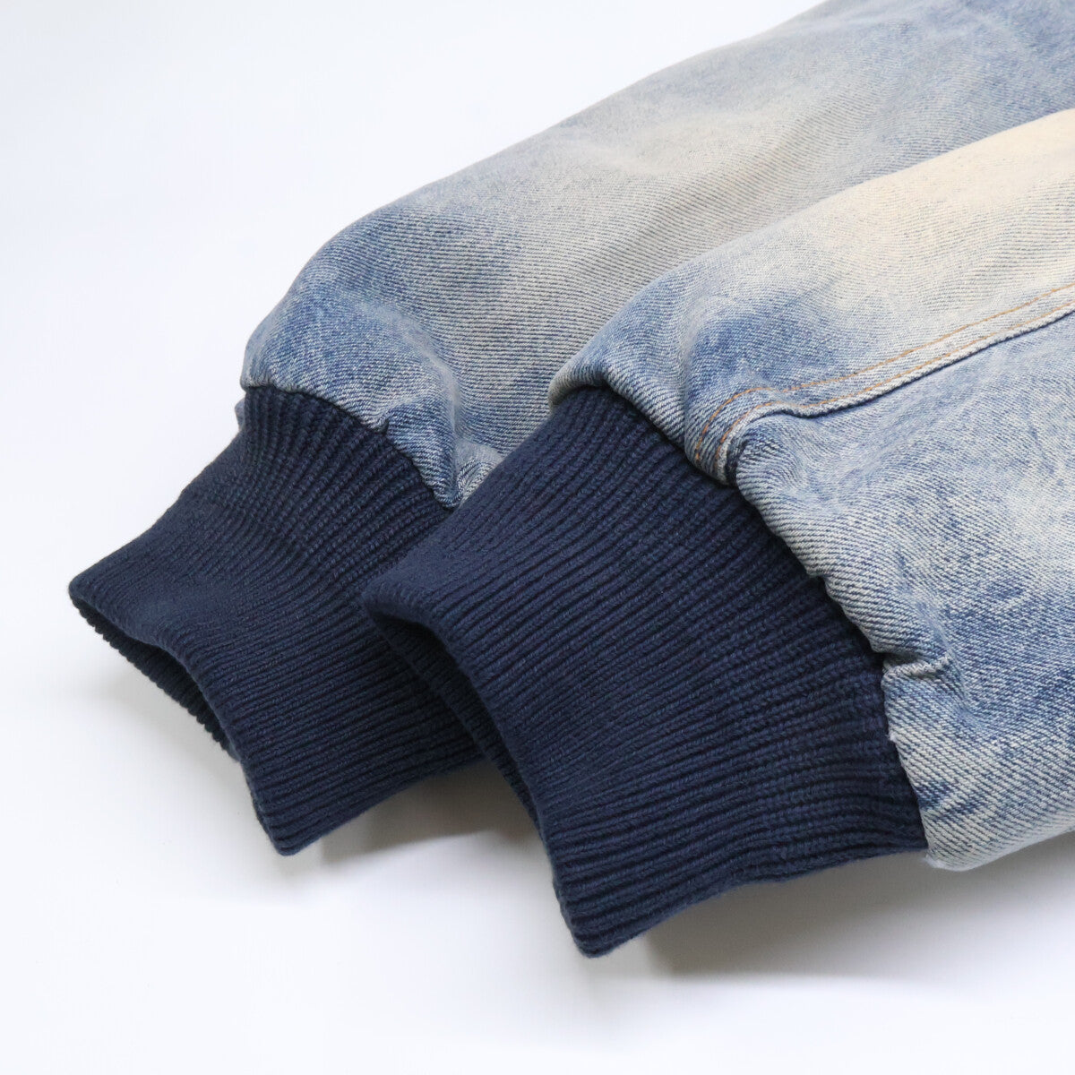 AMIRI Detachable Raccoon Fur Denim Coat Blue Size M