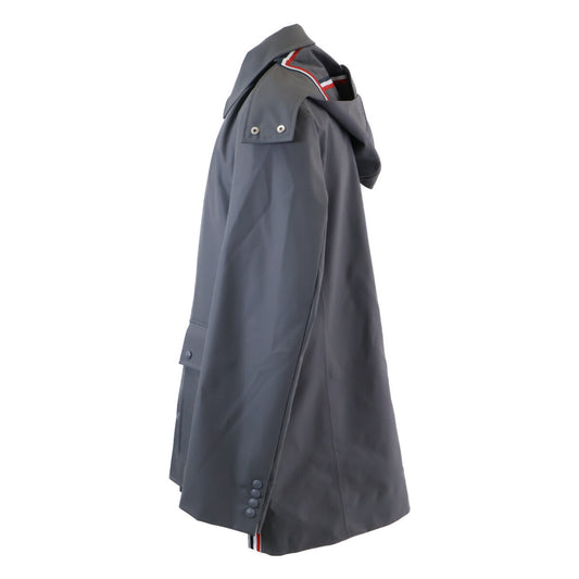 THOM BROWNE Full-Length Hooded Wool Coat Gray Size 2