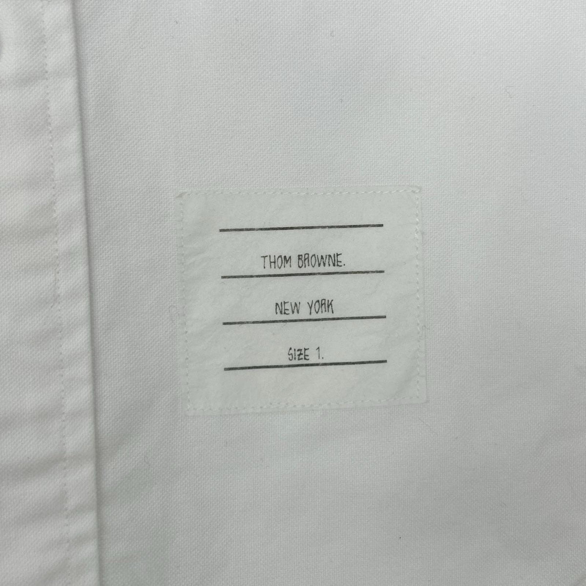 THOM BROWNE '01AW Long Sleeve Cotton Shirt White Size 1