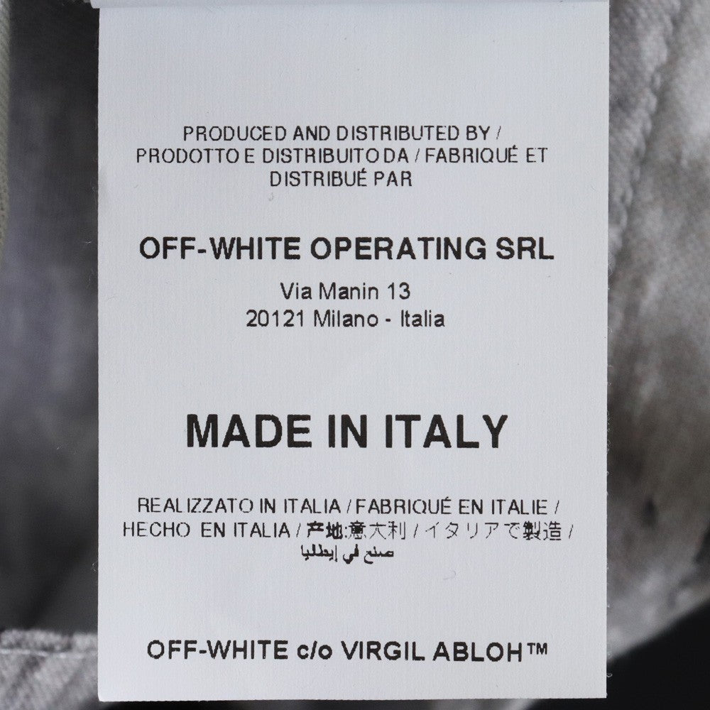 OFF-WHITE Grey Printed Cotton Open Button-Up Shirt Size S