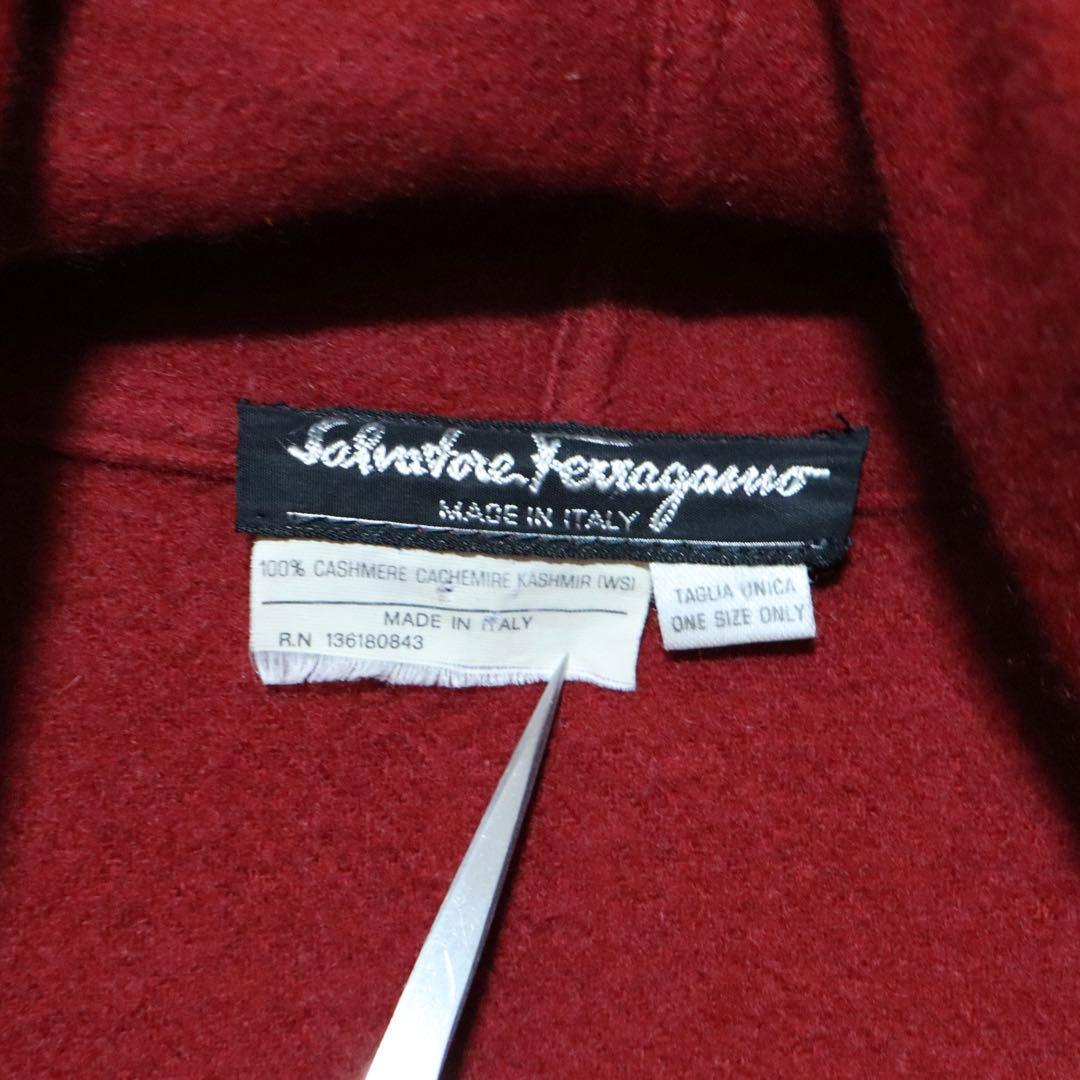 Salvatore Ferragamo Red Cashmere Poncho Cardigan Size FREE
