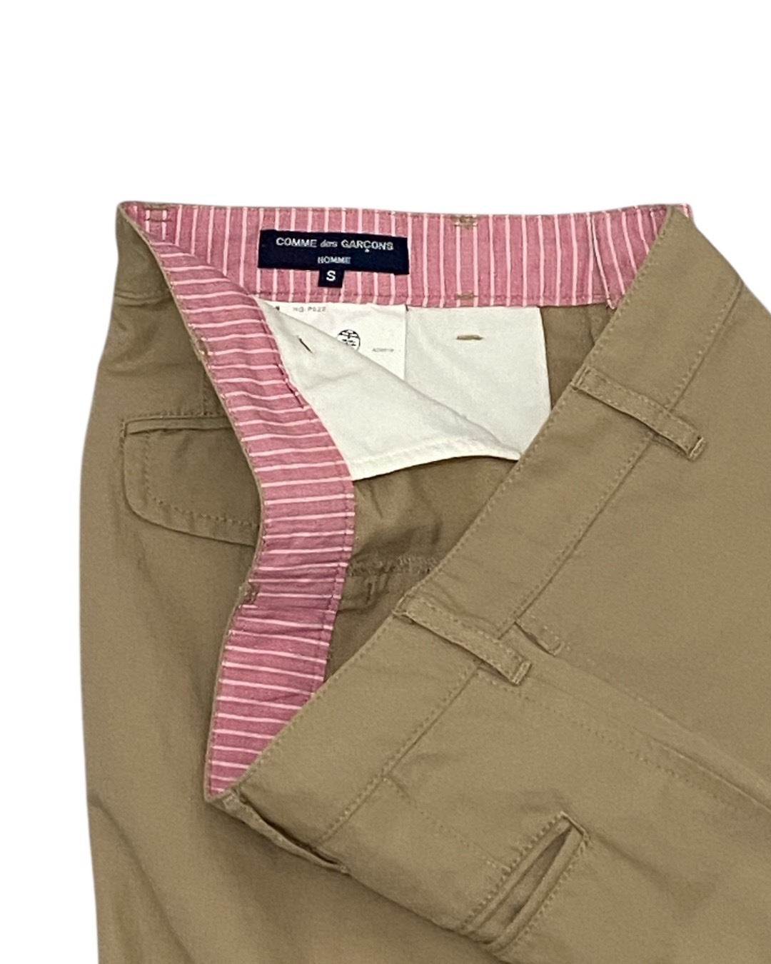 Comme des Garcons Beige Cotton Blend Cuffed Shorts