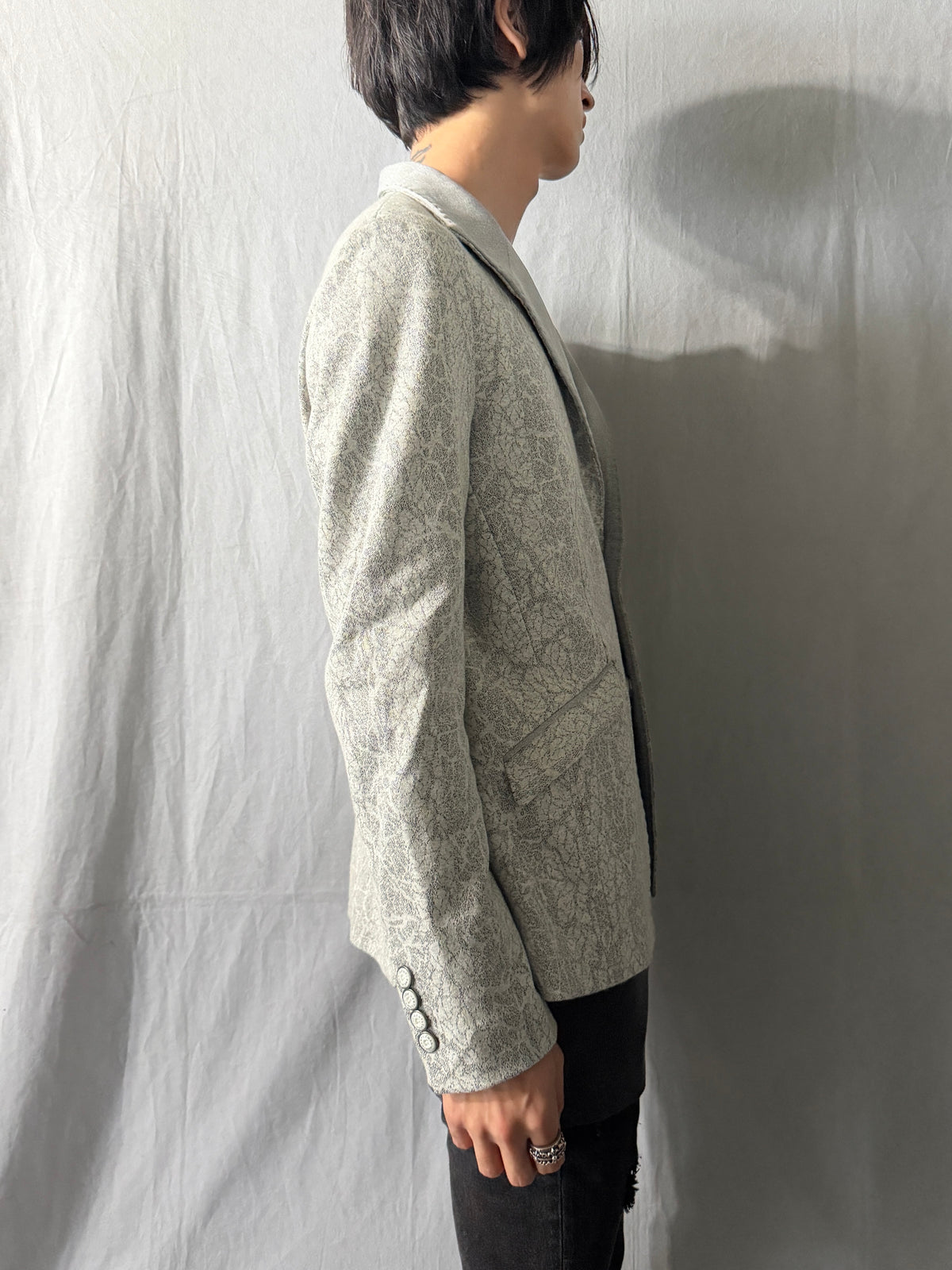 BUFFALO BOBS Cracked Texture Tailored Jacket