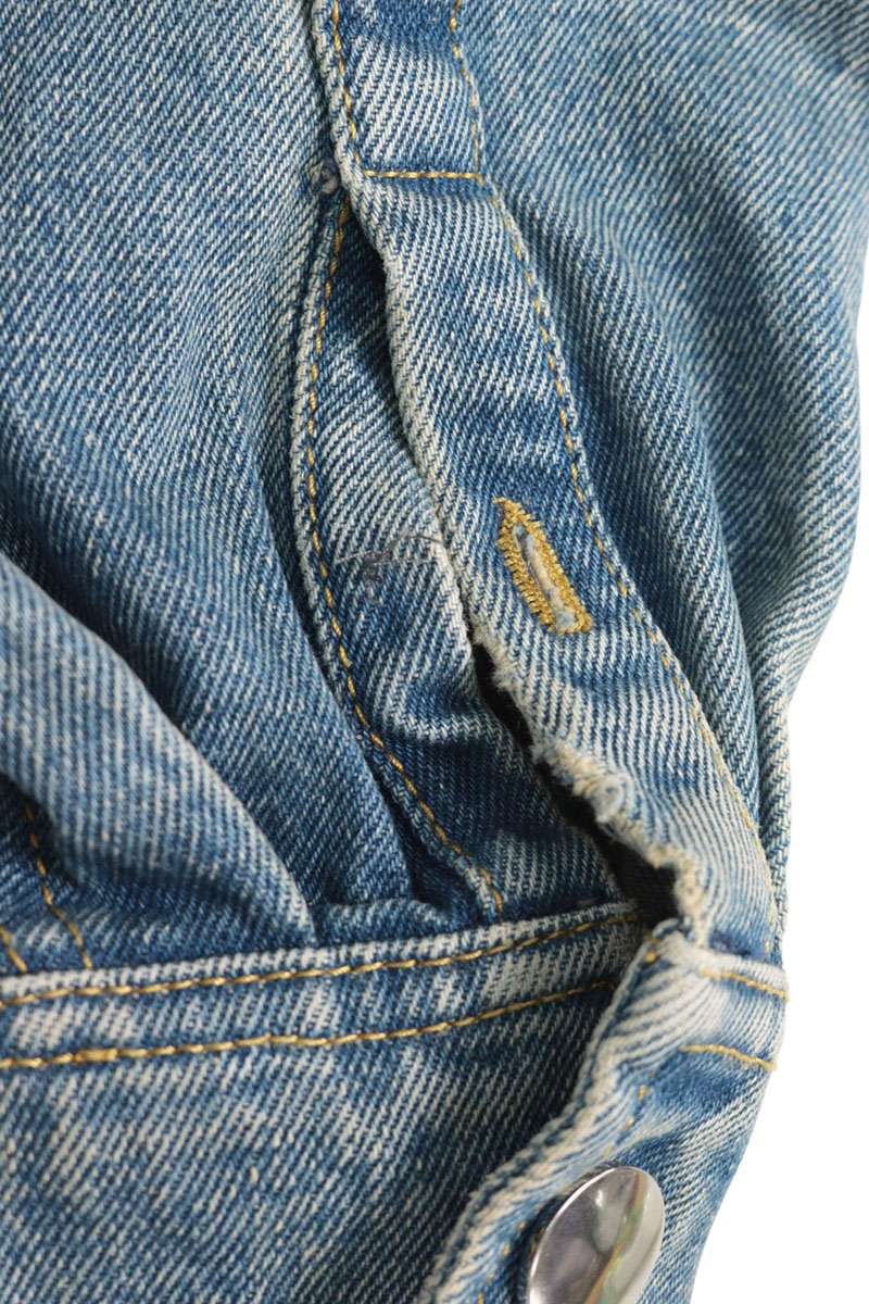 PRADA Logo Plate Oversized Organic Denim Jacket Size XL