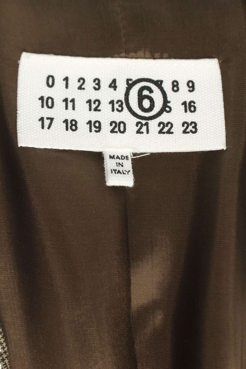 MM6 25SS Crack Paint Tailored Jacket White/Beige Size XS