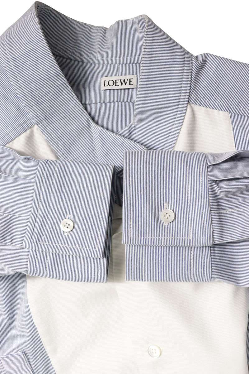 LOEWE Asymmetric Stripe Long Sleeve Shirt Size XS