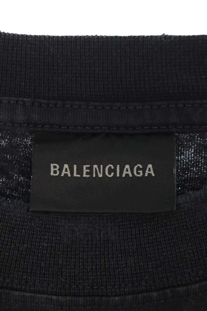 Balenciaga 25SS Logo Print T-Shirt Black Size L