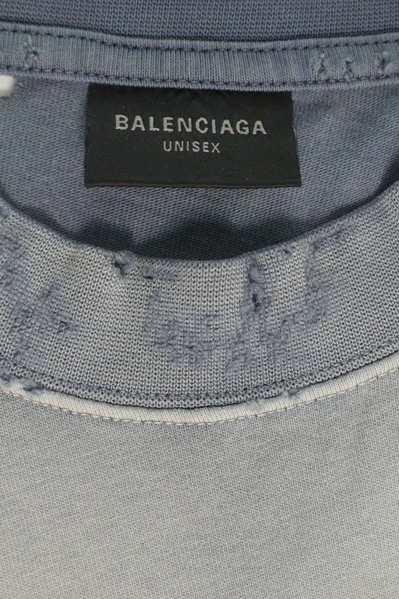 BALENCIAGA SNBN Print Vintage Cotton T-Shirt Light Size S