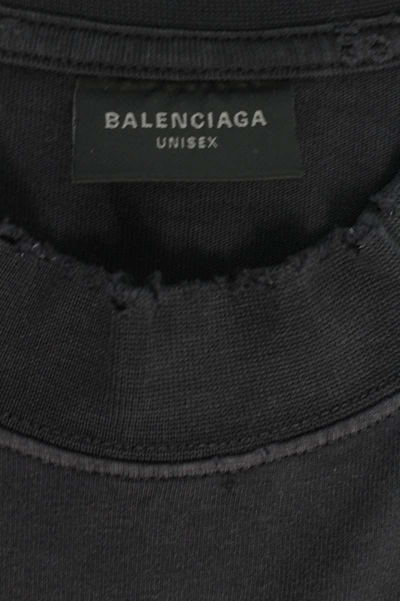 BALENCIAGA 24SS SNBN Print Vintage Cotton T-Shirt Size S