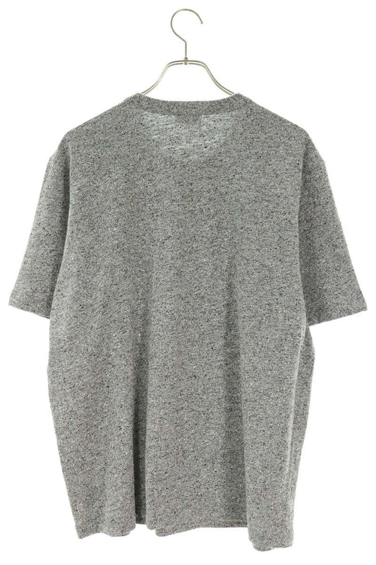 CHANEL 26AW Coco Mark Knit T-Shirt Gray Silk Blend Size 46