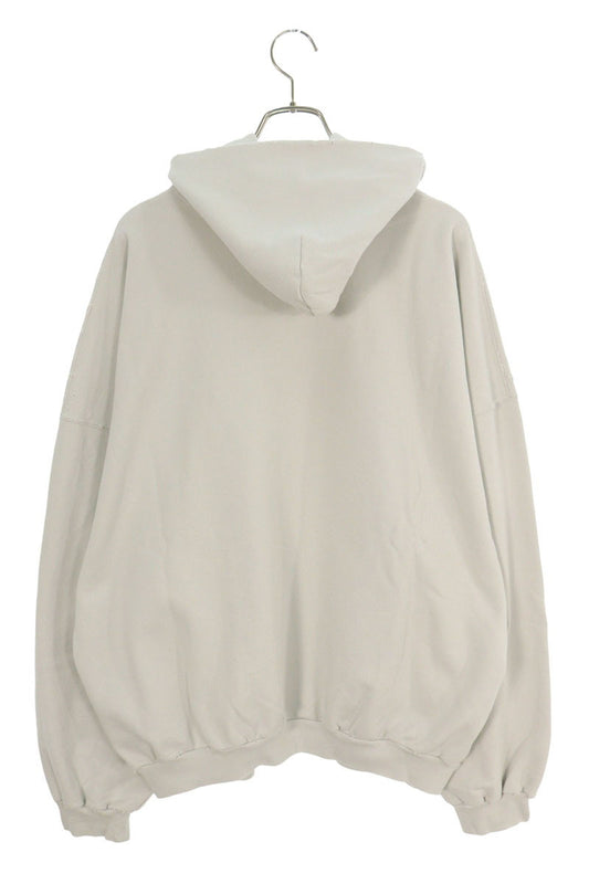 BALENCIAGA 25SS Distressed Logo Pullover Hoodie Lt Size XS