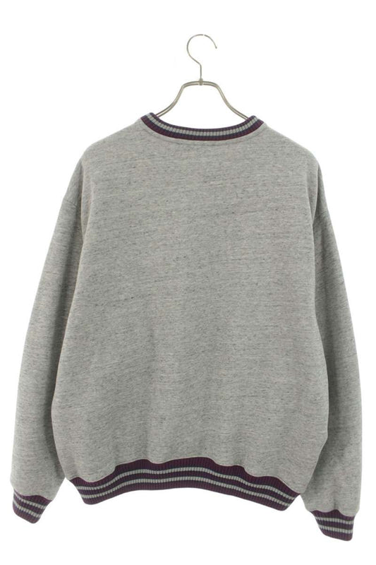 ACNE STUDIOS Gray Poly Cotton V-Neck Sweatshirt Size S