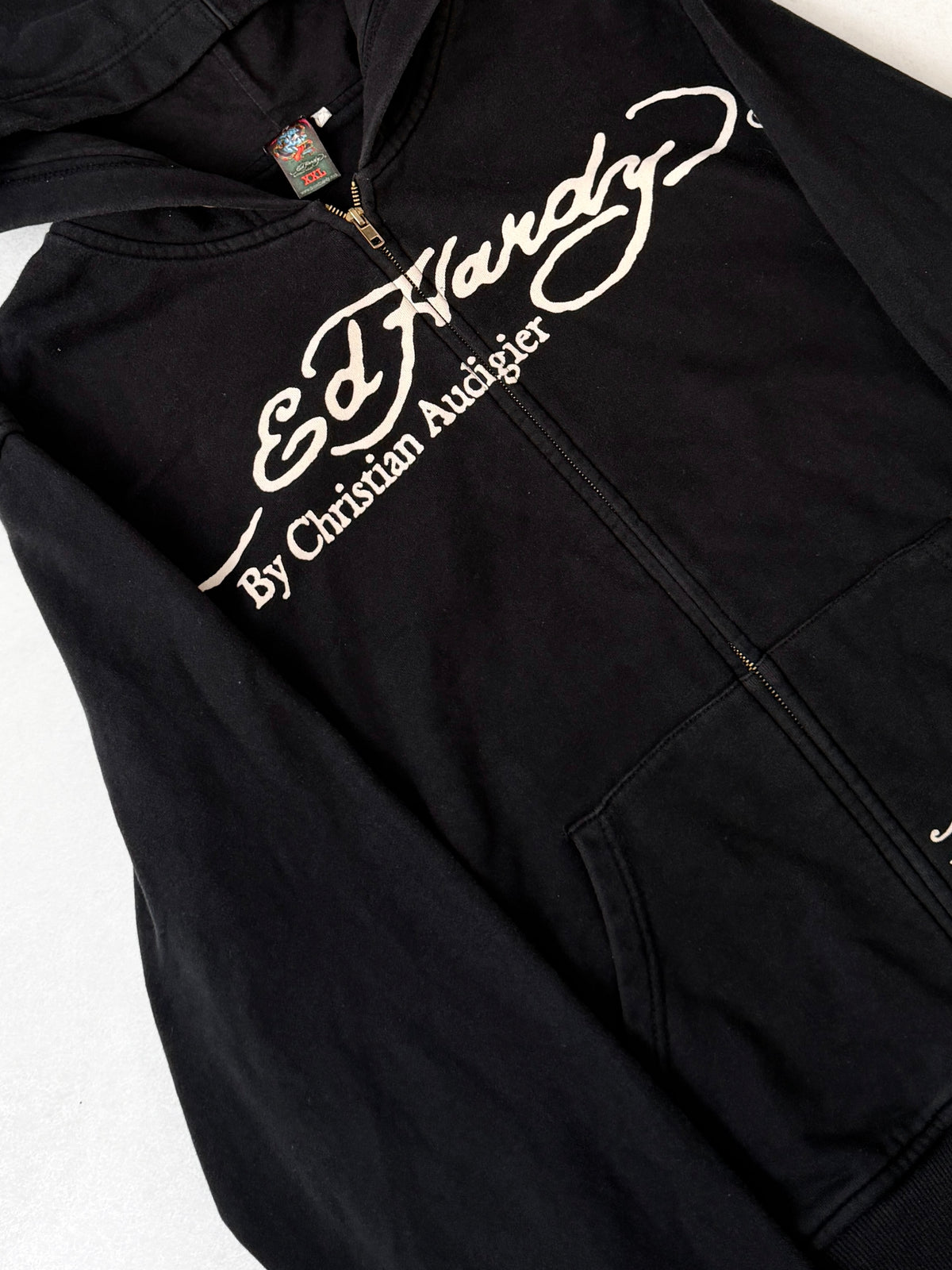 Ed Hardy Skull Design Zip Hoodie Size XXL
