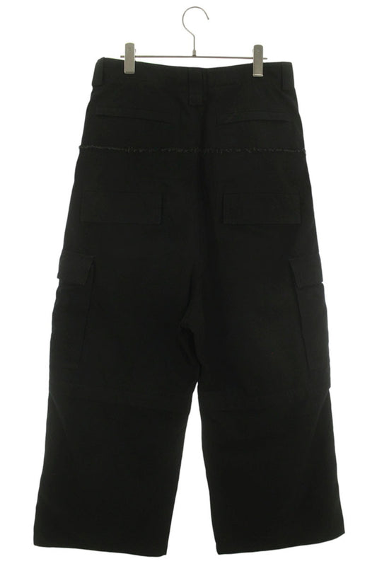 BALENCIAGA Cut-Up Cargo Pants Black Size 28