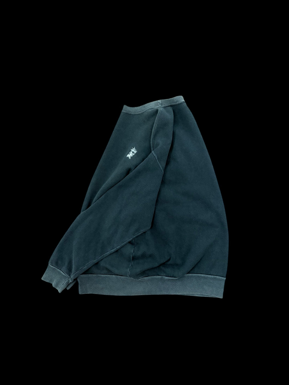 OLD STUSSY '90s Black Fade Logo Sweatshirt Size M