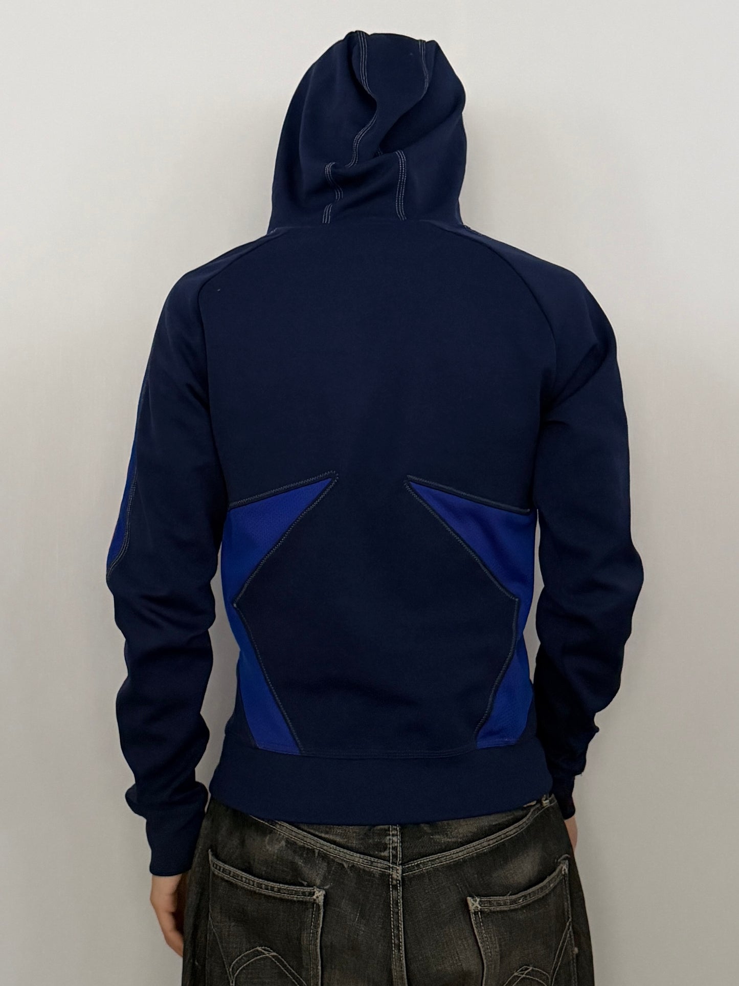 Marithe + Francois Girbaud blue star track jacket Size S